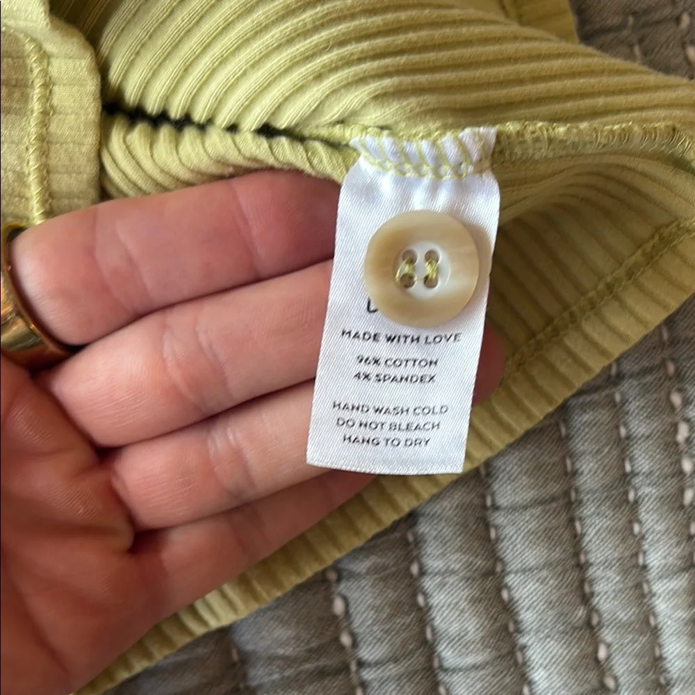 Lulu's Yellow Ribbed Top - Picture 5 of 6
